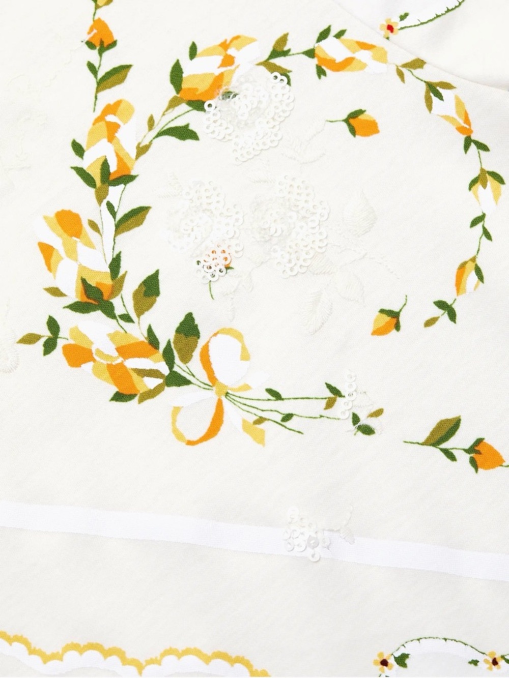 Tory Burch White Floral Patchwork-Print  Mini Dress - Picture 5 of 14